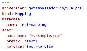 API version getambassador.io/v3alpha1